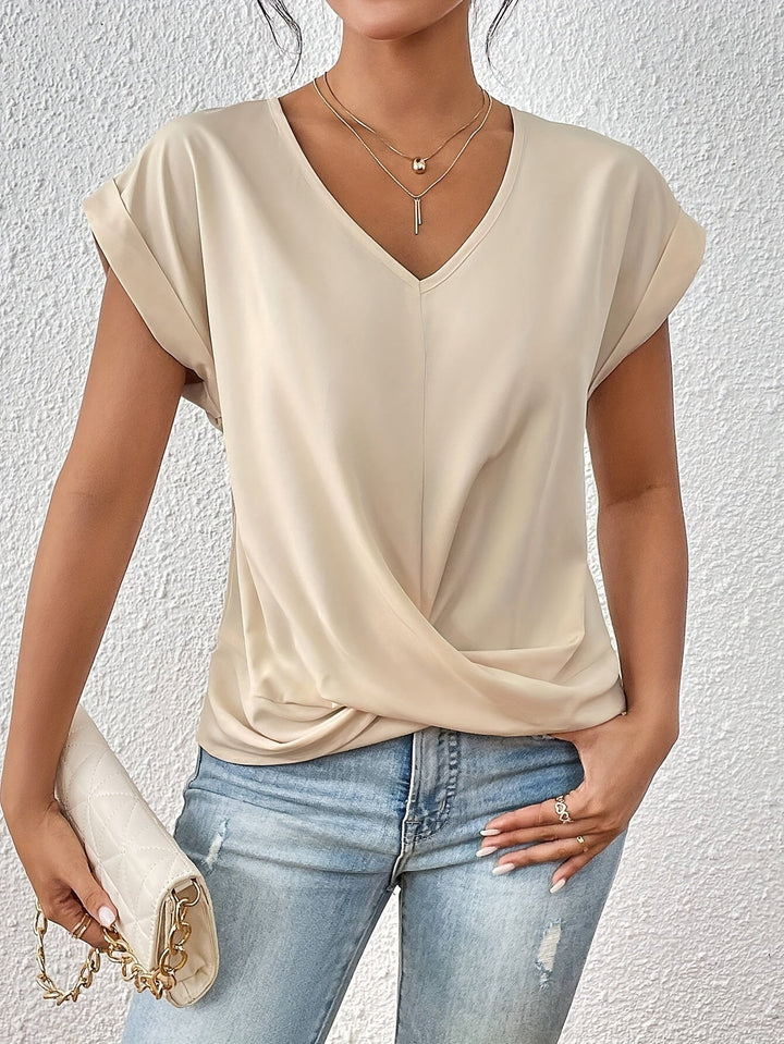 Liana | Soft Drape Twist-Front Top