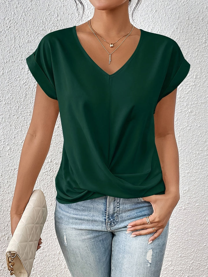 Liana | Soft Drape Twist-Front Top