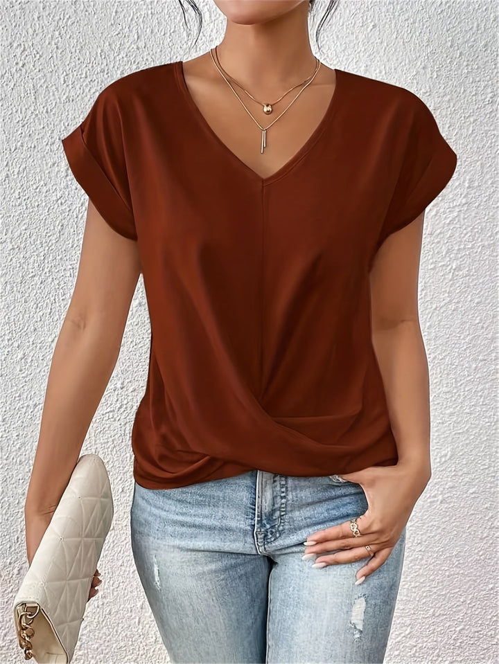 Liana | Soft Drape Twist-Front Top