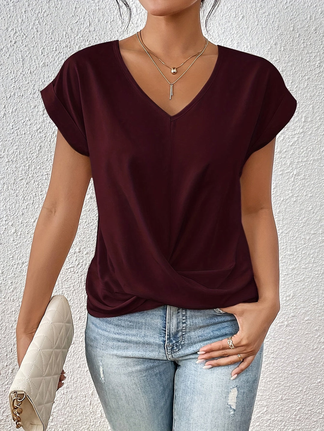 Liana | Soft Drape Twist-Front Top